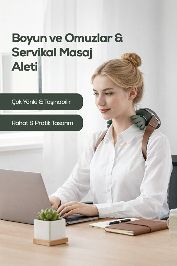 Massivo™ Akıllı Isıtmalı Masaj Aleti | Boyun, Omuz & Sırt Rahatlatıcı