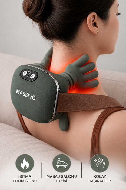 Massivo™ Akıllı Isıtmalı Masaj Aleti | Boyun, Omuz & Sırt Rahatlatıcı